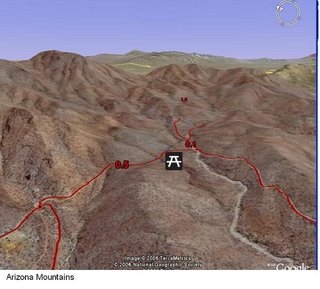 Google Earth Arizona topigraphical view